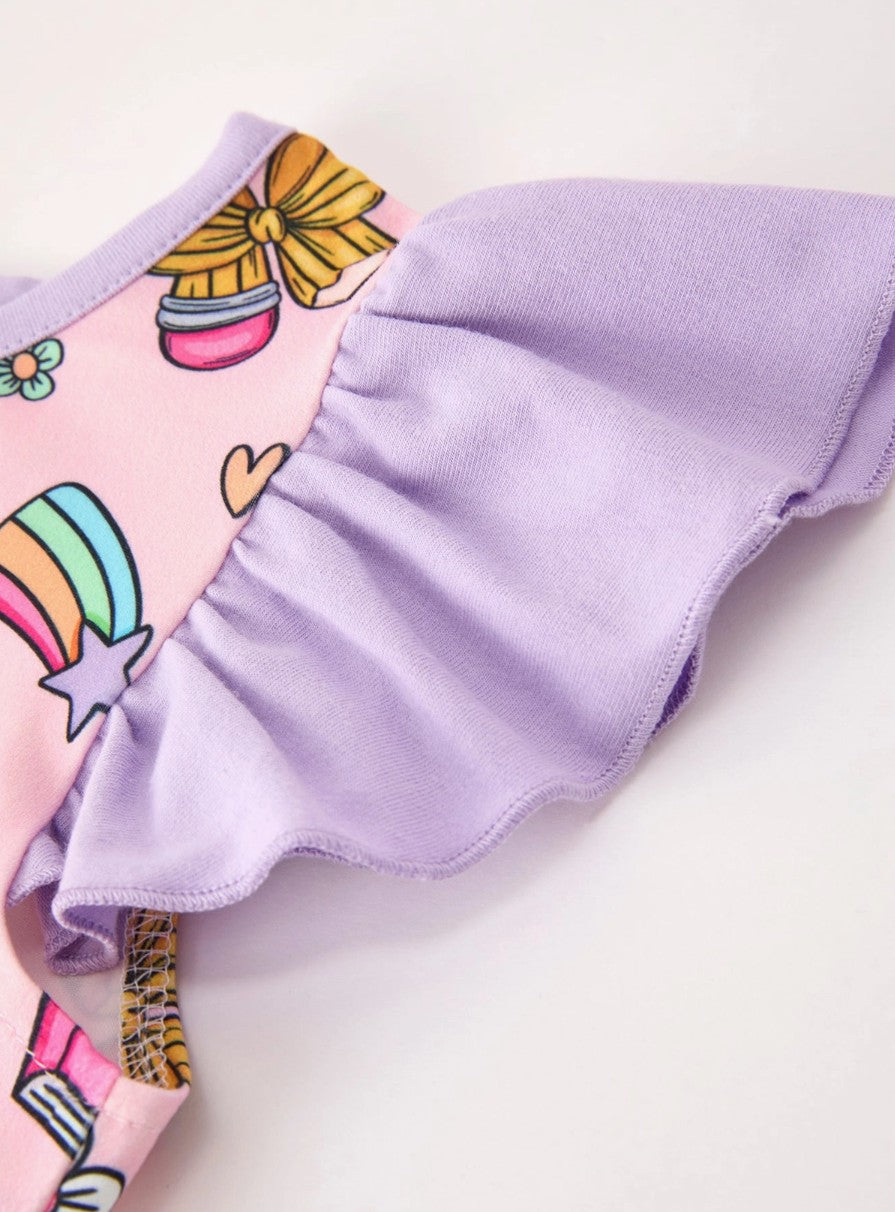 BTS Purple Ruffle Set