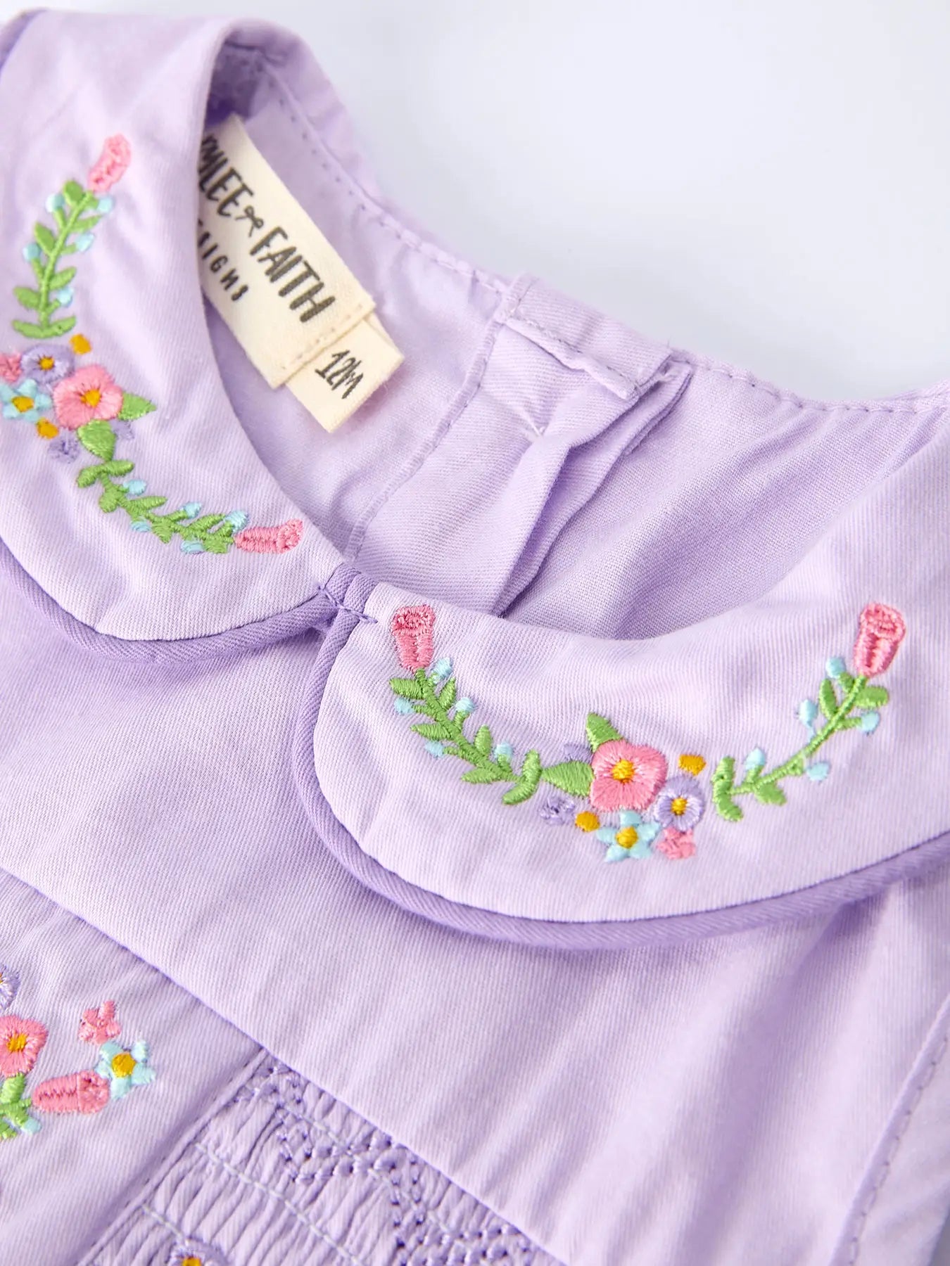 Smock/Embroidered Purple Bubble
