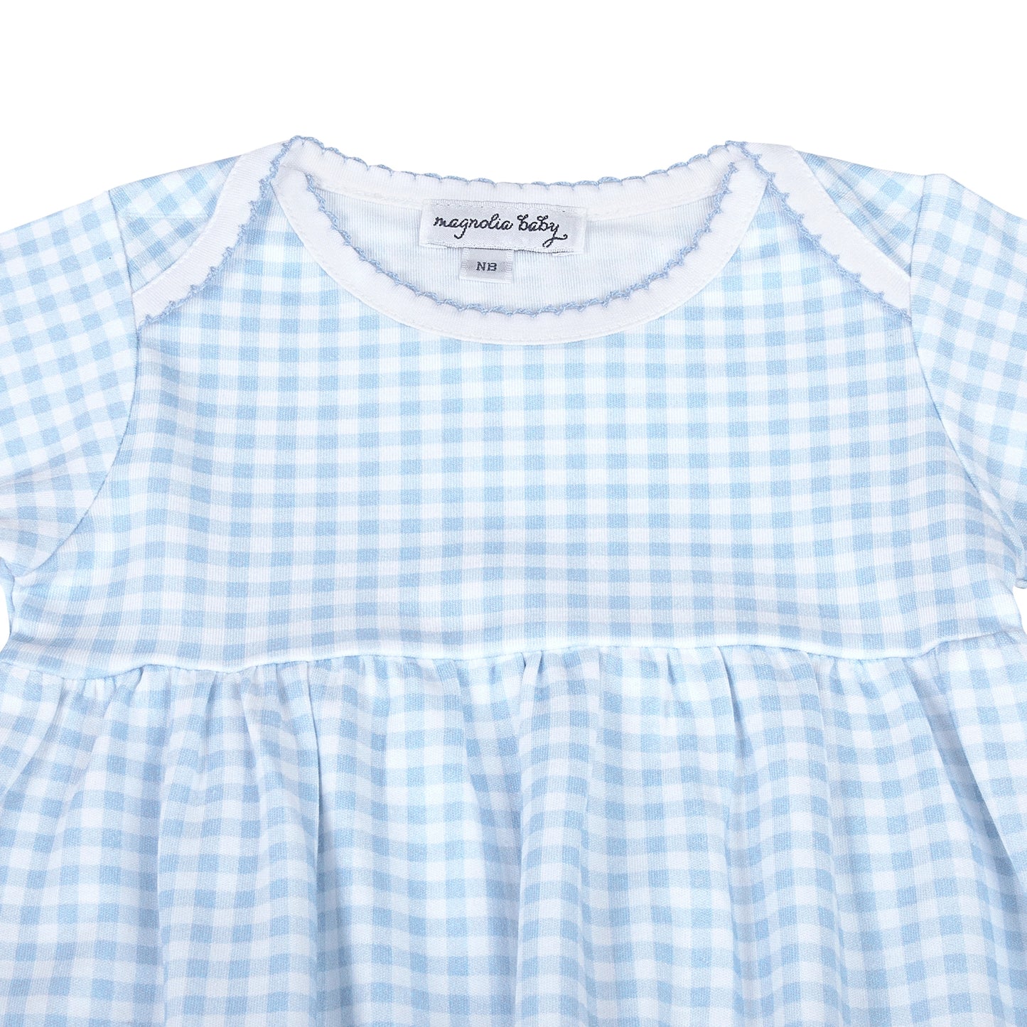 Blue Mini Checks Gown