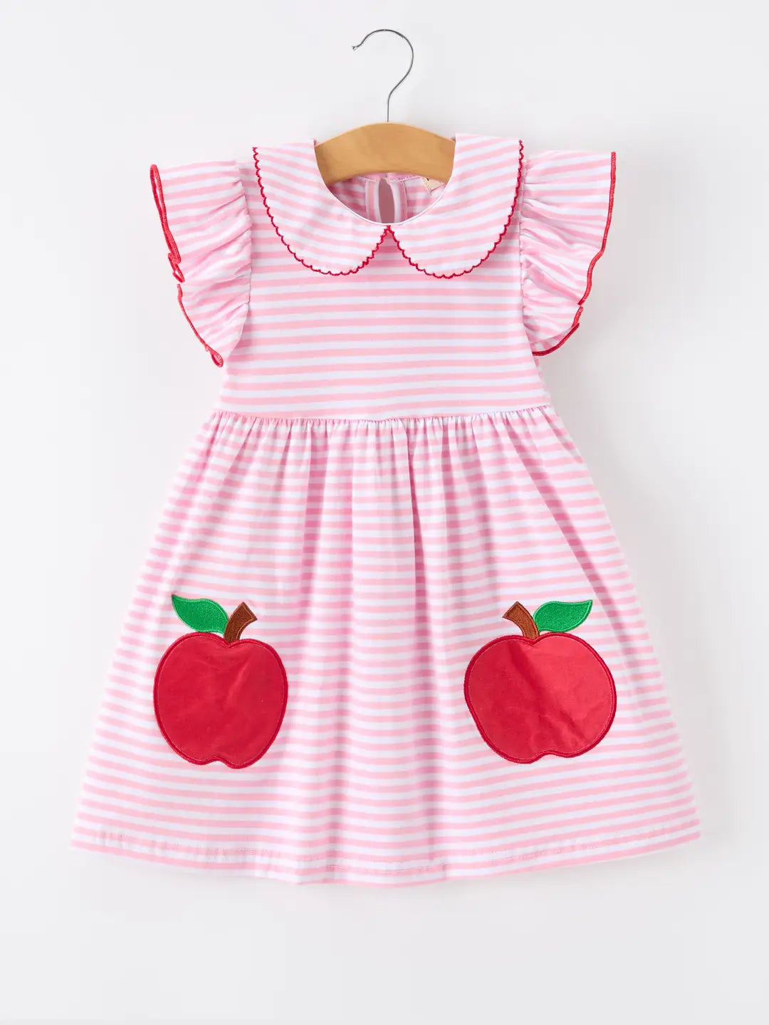 Pink Striped Apple Dress