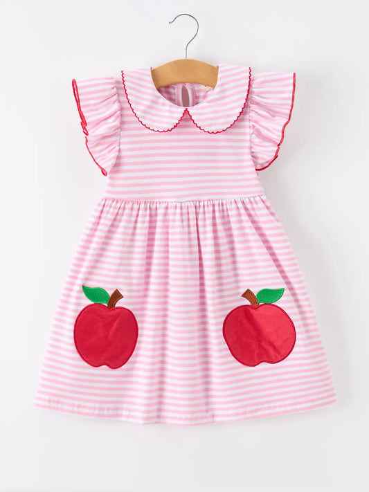 Pink Striped Apple Dress