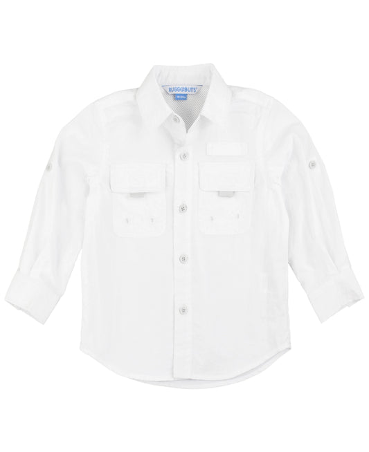 Boys White Button Down