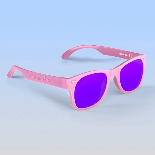 Roshambo Eyewear: Lt. Pink with Purple Polarized Lenses