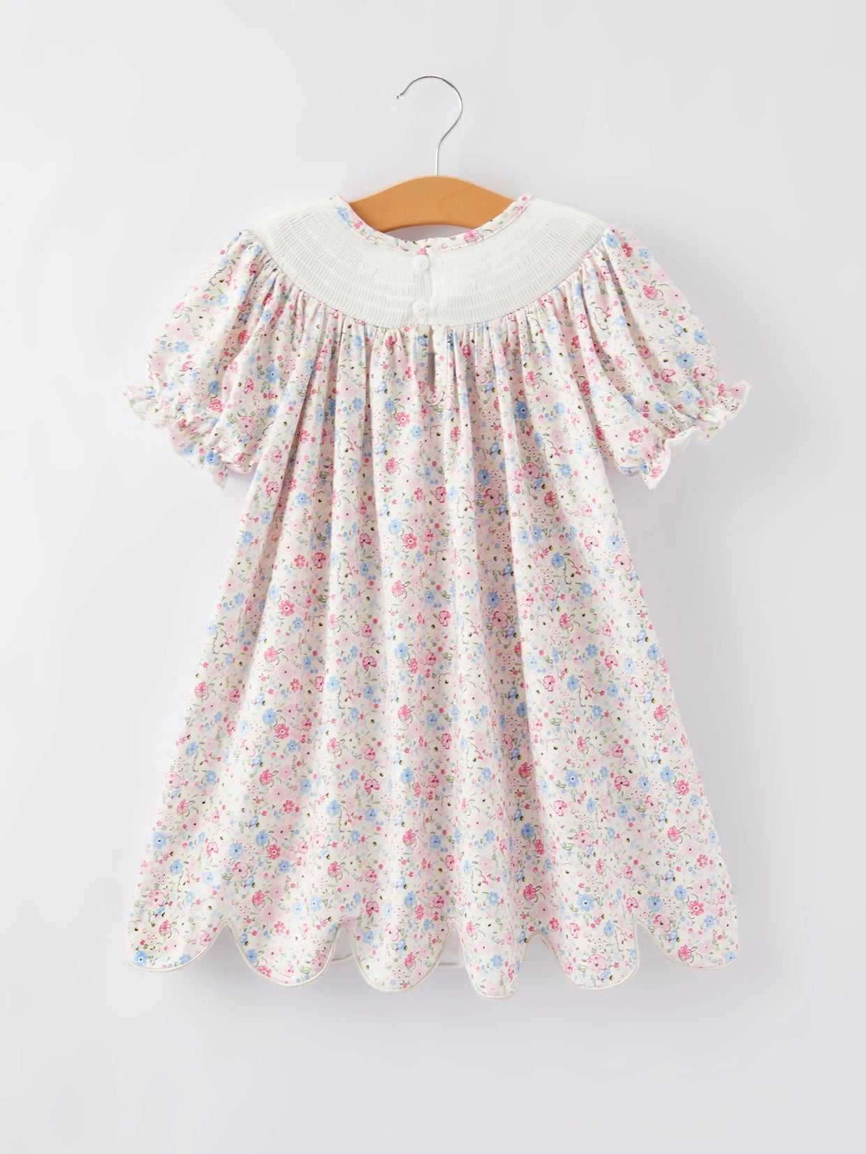 Floral Football Smocked Dress