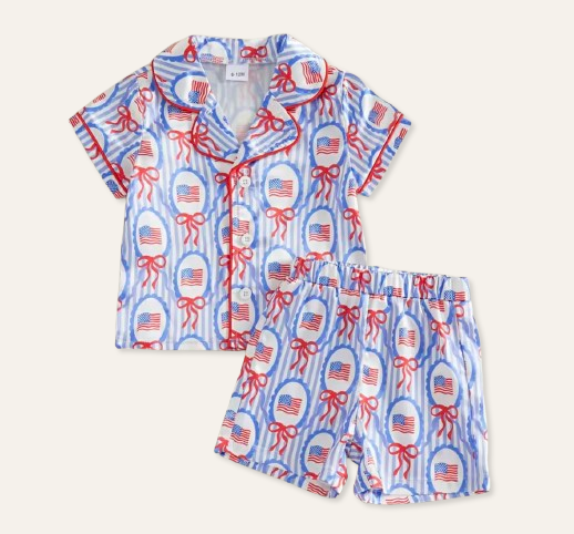 Bows of Freedom Silk PJ Set