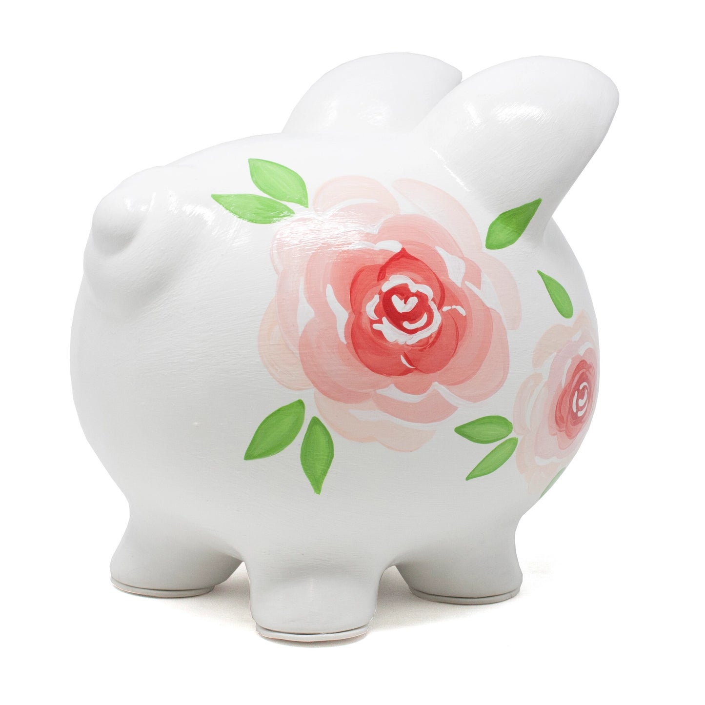 Pink Rose Piggy Bank