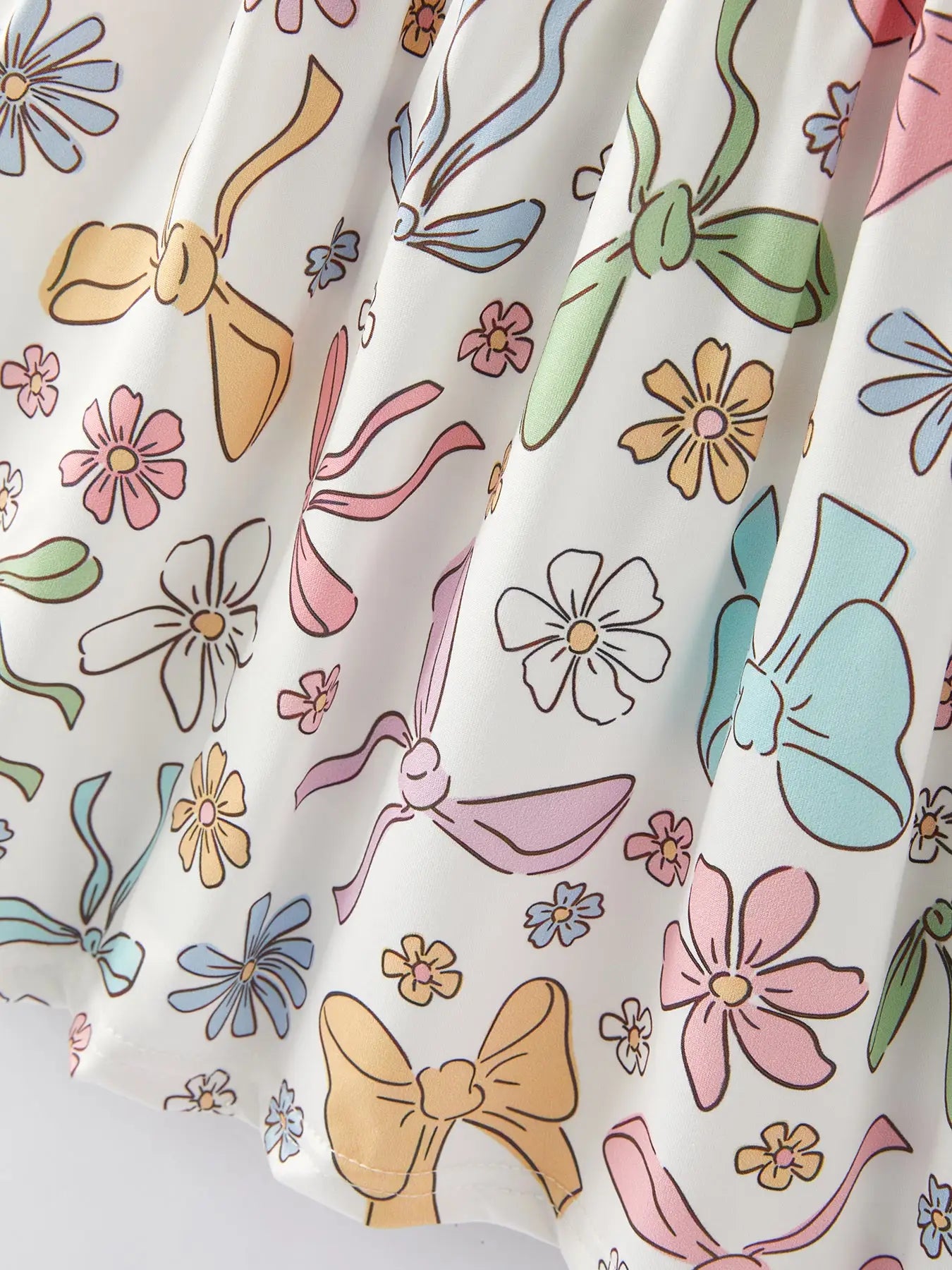 Floral Bows Twirl Dress