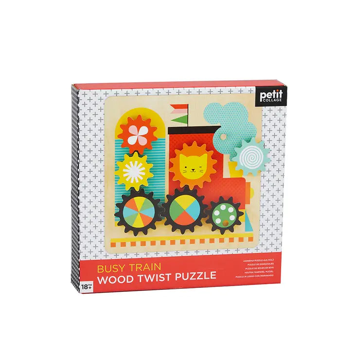 Wood Twist Puzzle Busy Trains