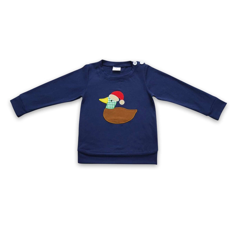 Applique' Duck Santa Shirt