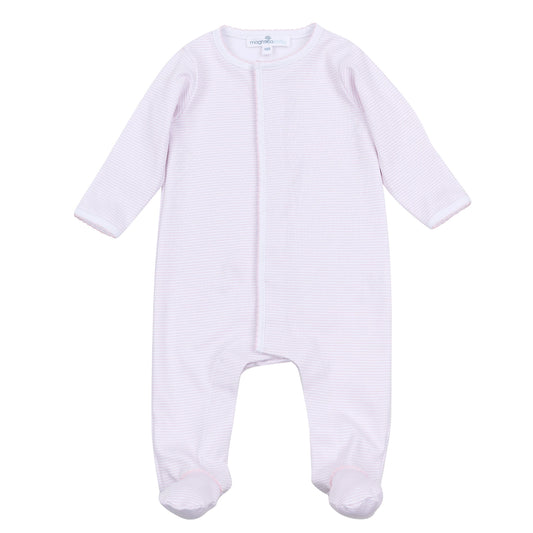 Pink Mini Stripes Footie