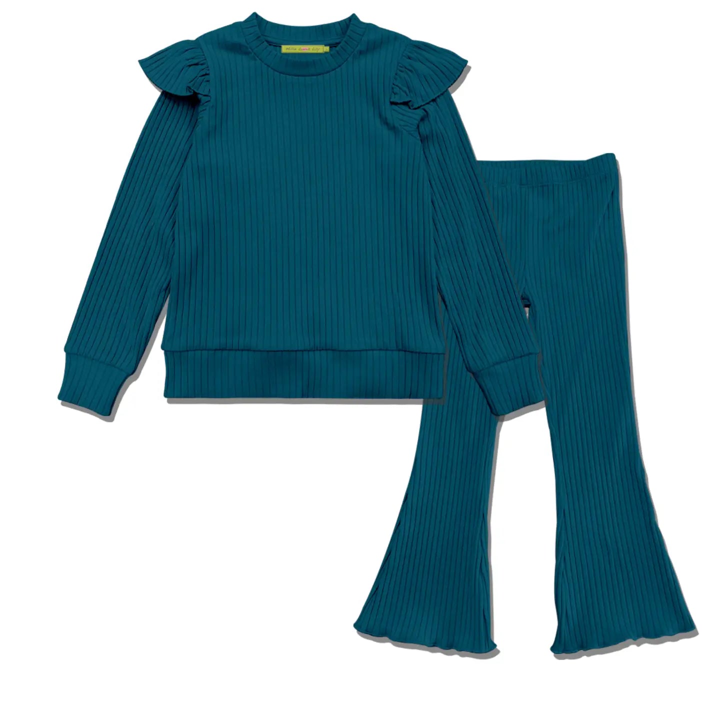 Ribbed Flare Set Midnight