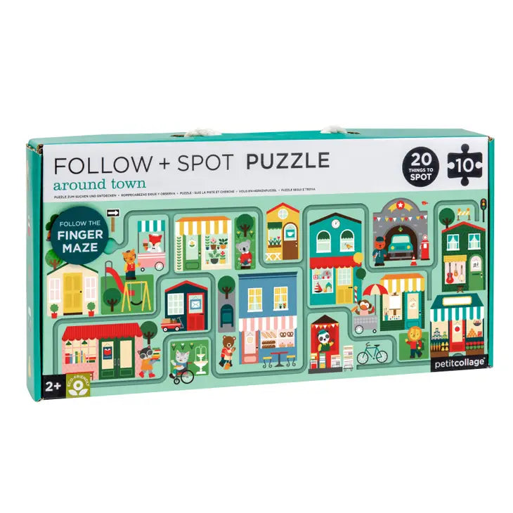 Follow & Spot Puzzle: Around Town