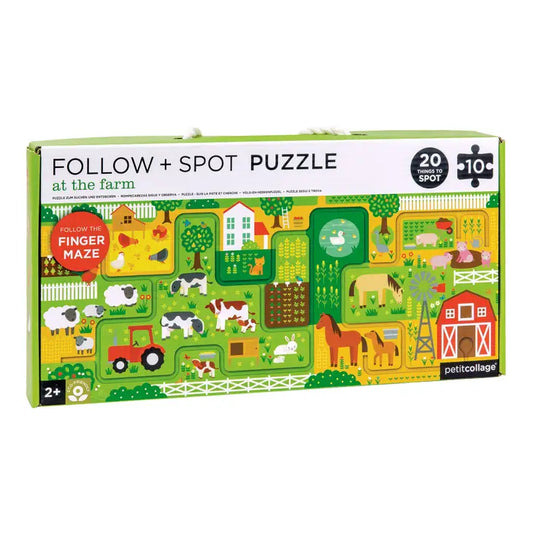 Follow & Spot Puzzle: At the Farm