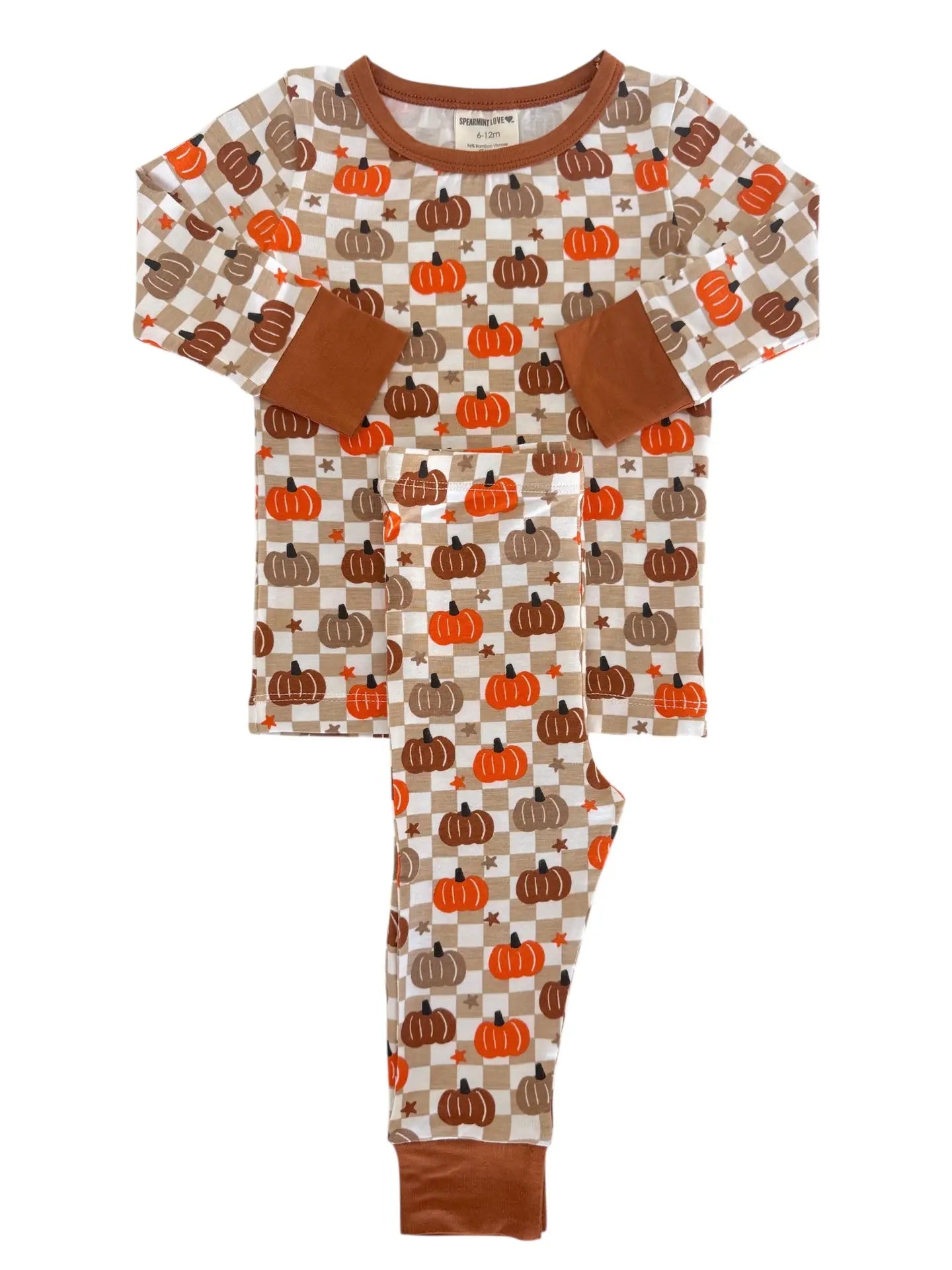 Pumpkin Checkerboard PJ Set