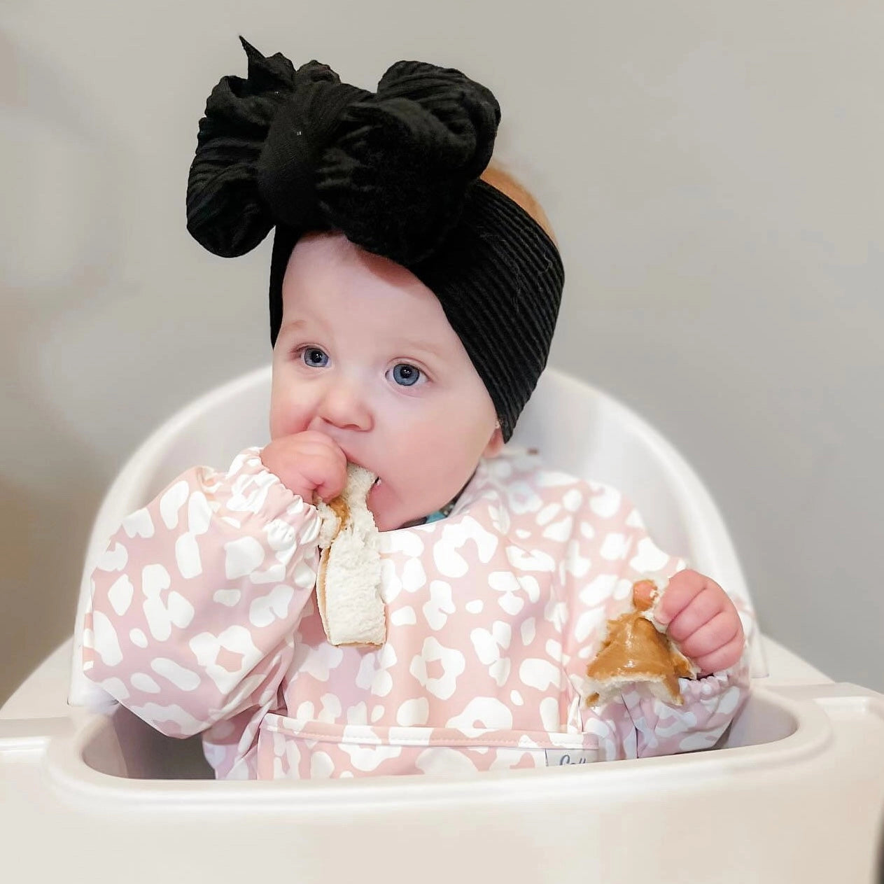 Grayson LS Pink Leopard Bib