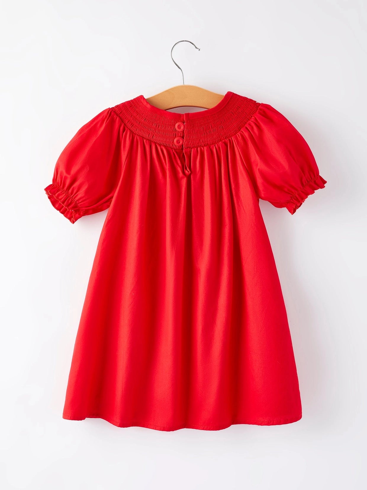 Red Bow Smocked Dress