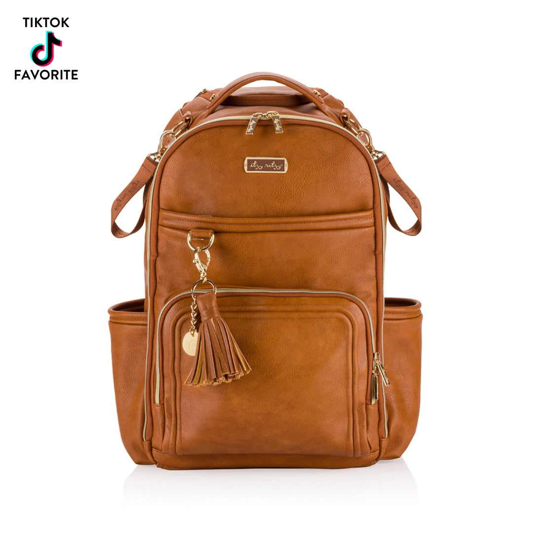 Cognac Boss Plus Backpack Diaper Bag