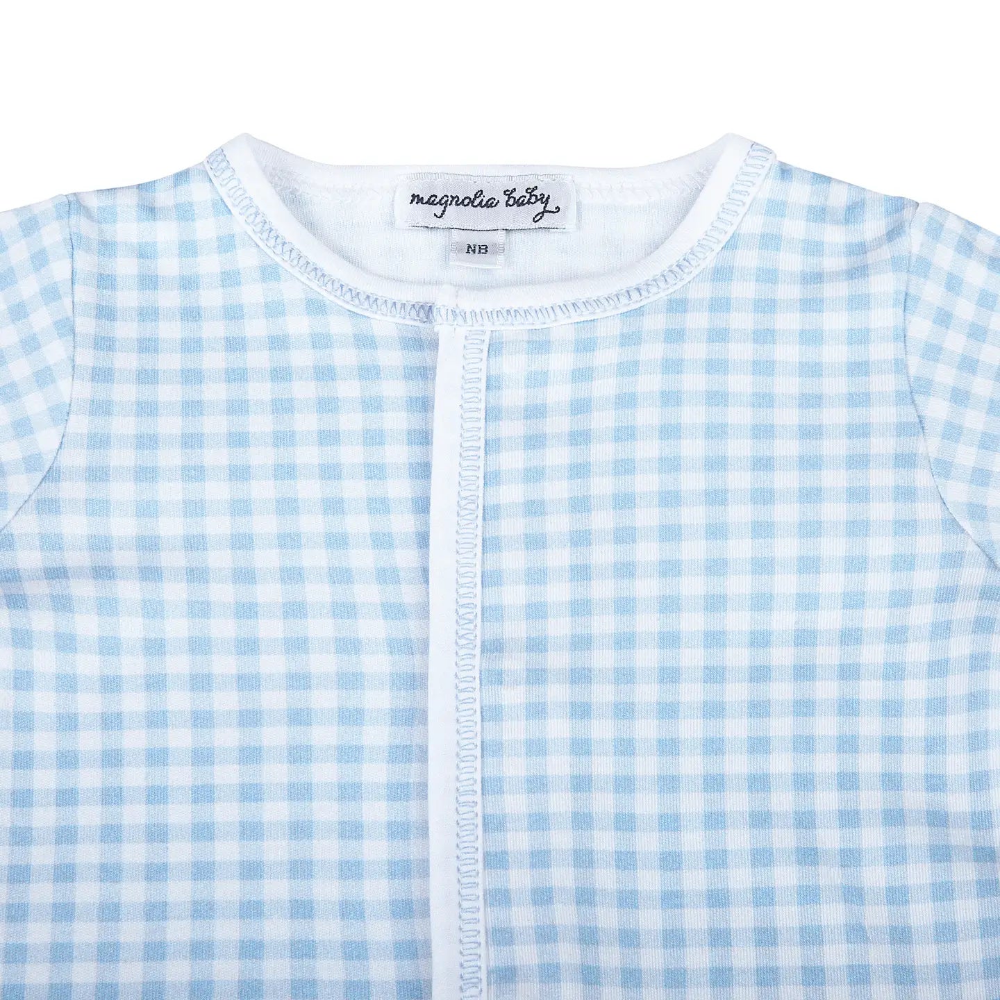 Blue Mini Checks Footie