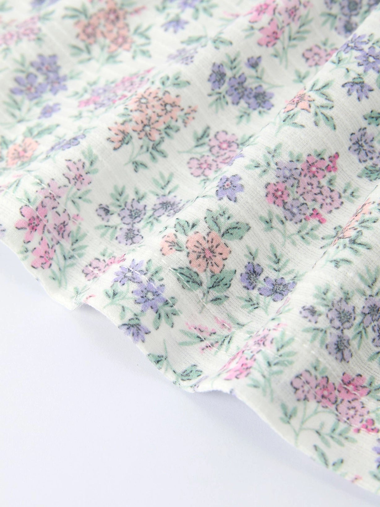 Smocked Purple Floral Set