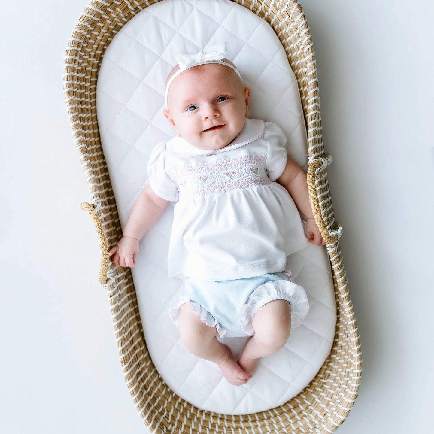 Piper's Smocked Diaper Set