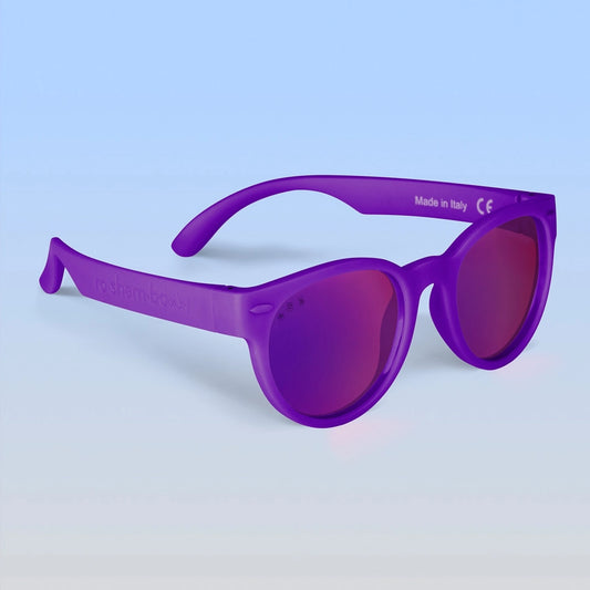 Roshambo Eyewear: Round Purple with Purple Polarized Lenses