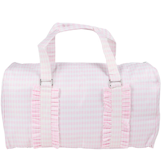 Pink Gingham Duffel Bag