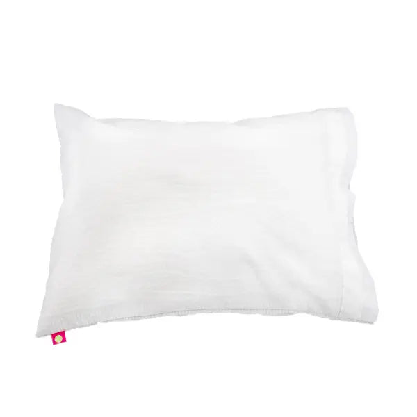 Baby Pillow Case: White Seersucker