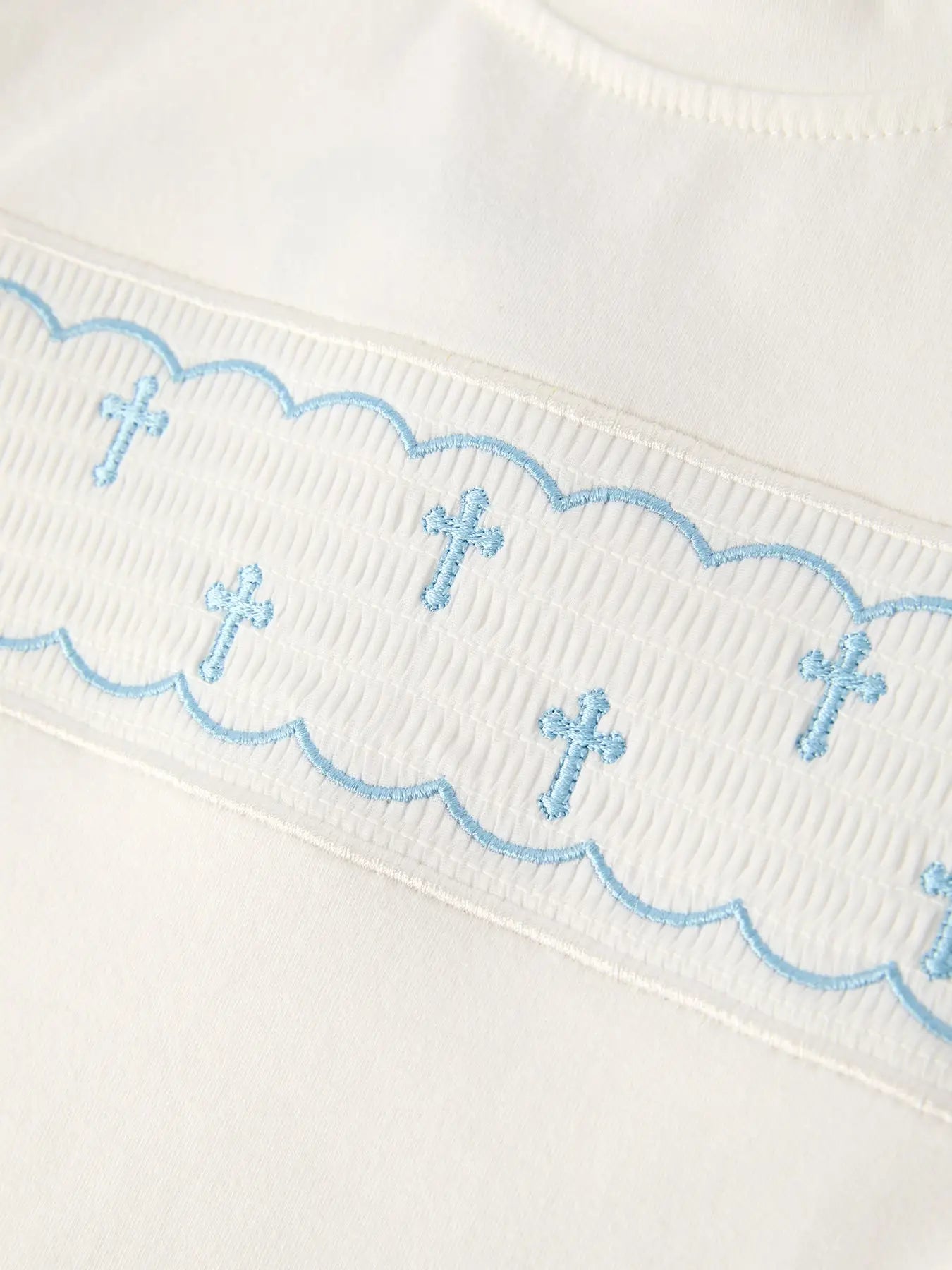 Boys Smocked Crosses Set