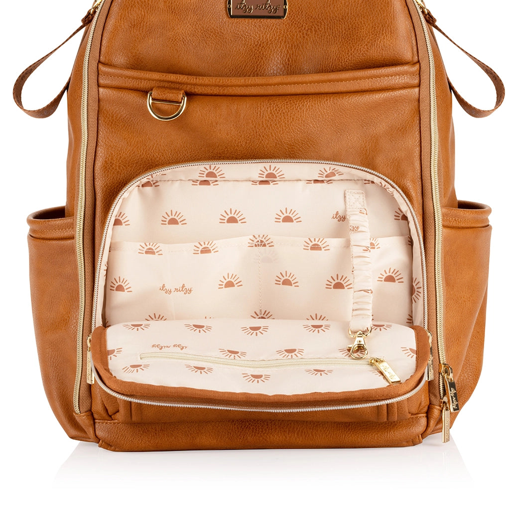 Cognac Boss Plus Backpack Diaper Bag