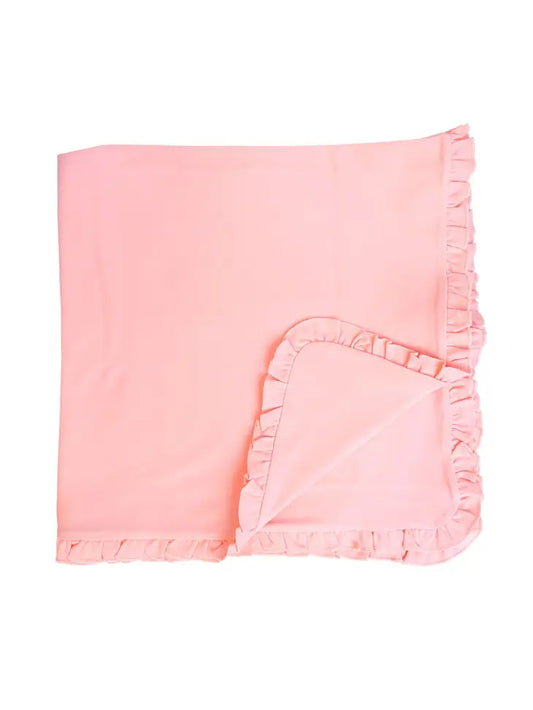 Pink Ruffle Baby Blanket