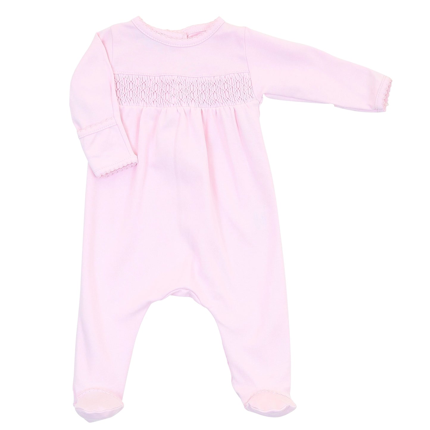 Pink Smocked Footie