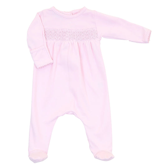 Pink Smocked Footie