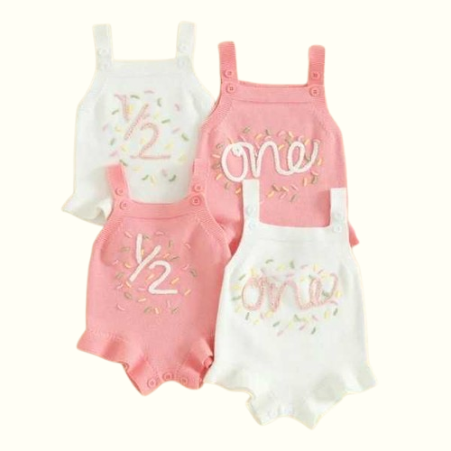 Knit Sprinkles Birthday Romper