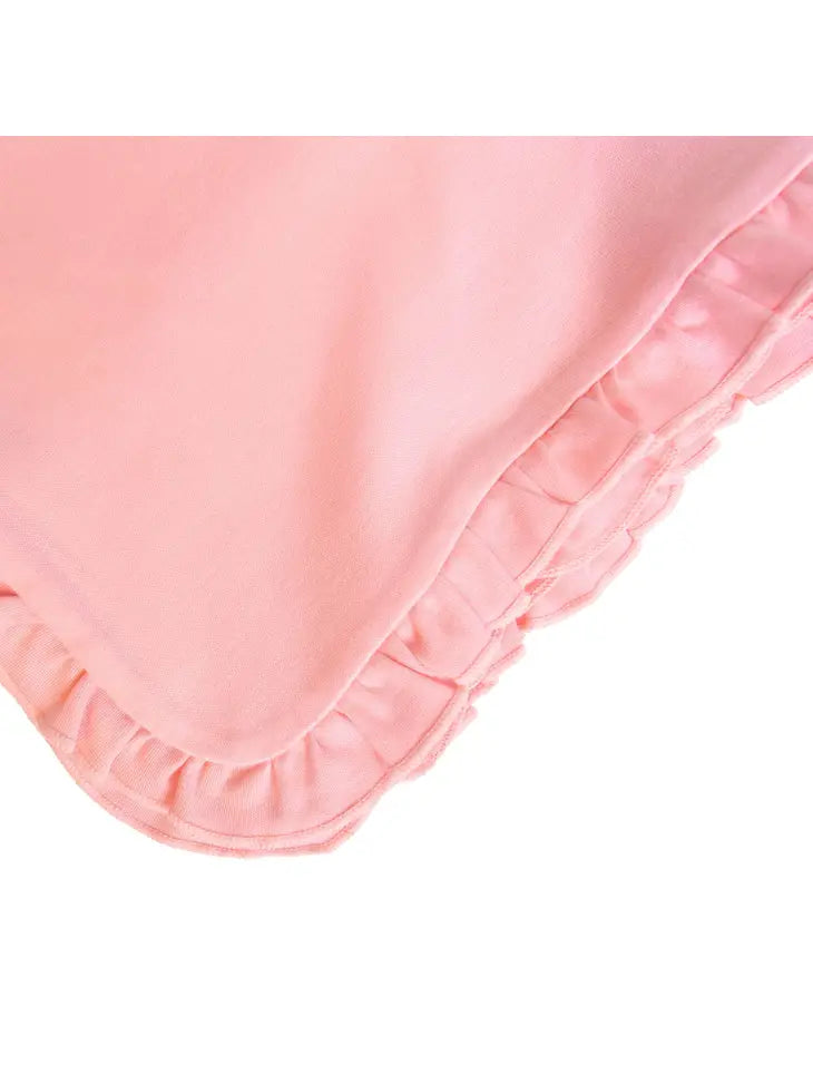 Pink Ruffle Baby Blanket