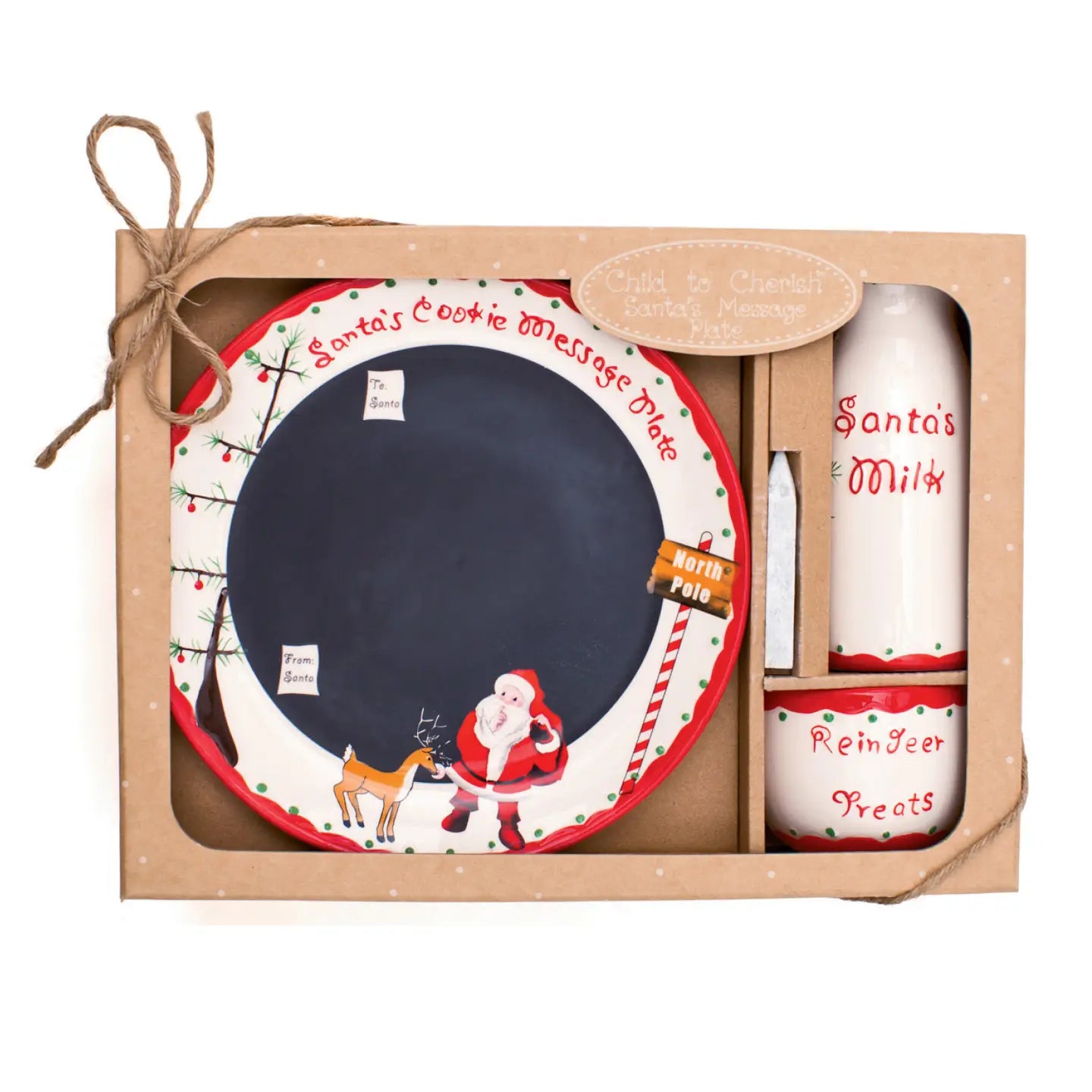 Santa's Message Plate Set