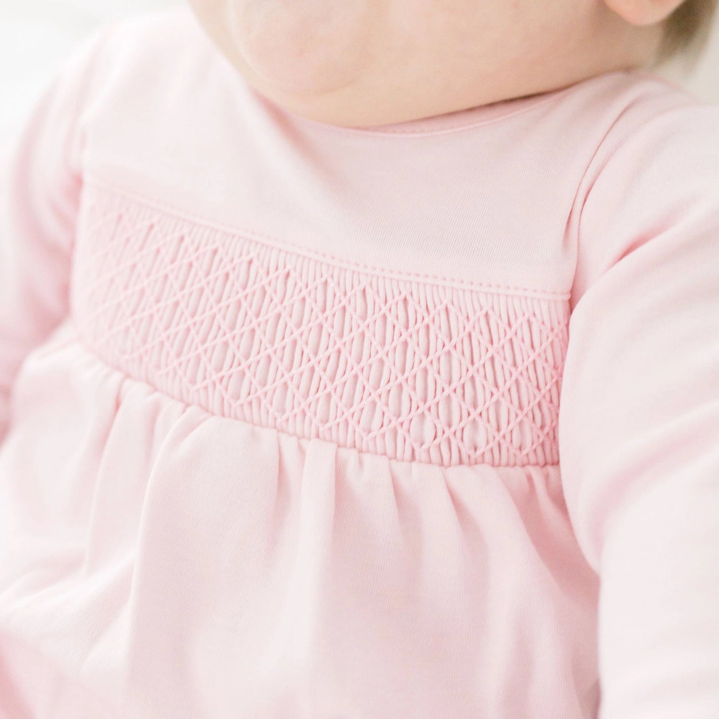 Pink Smocked Footie