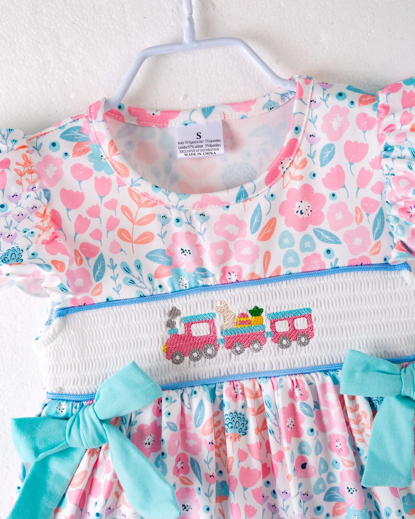 Easter Train Smocked Ruffle Set