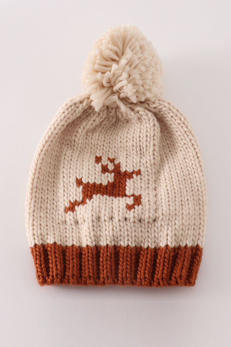 Reindeer Cable Beanie