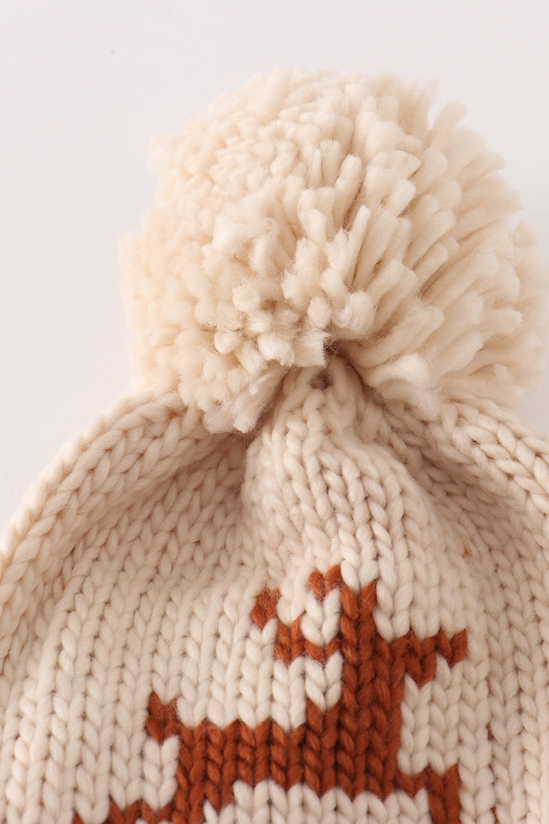 Reindeer Cable Beanie