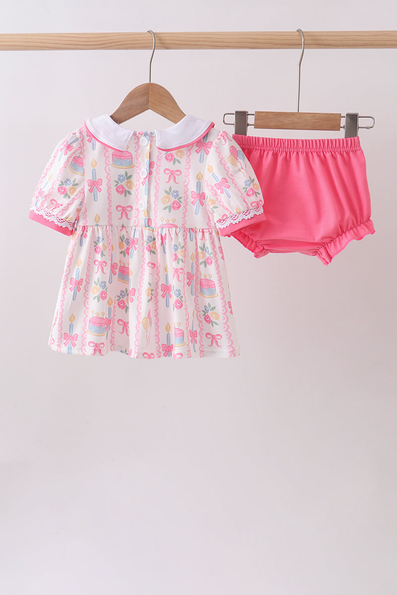Birthday Smocked Bloomers Set