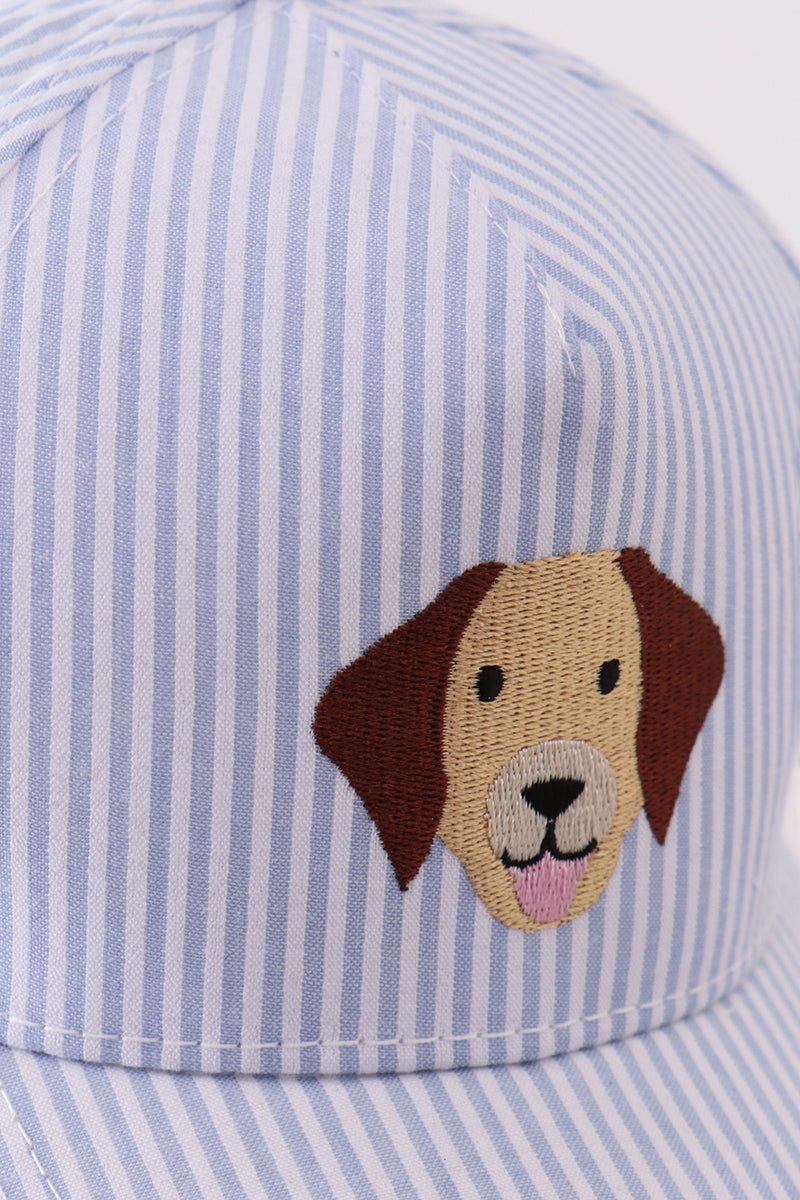 Seersucker Embroidered Cap