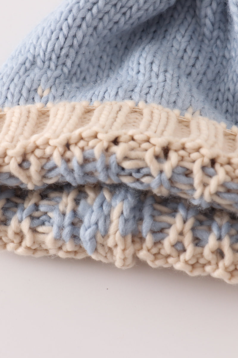 Blue Tree Cable Beanie