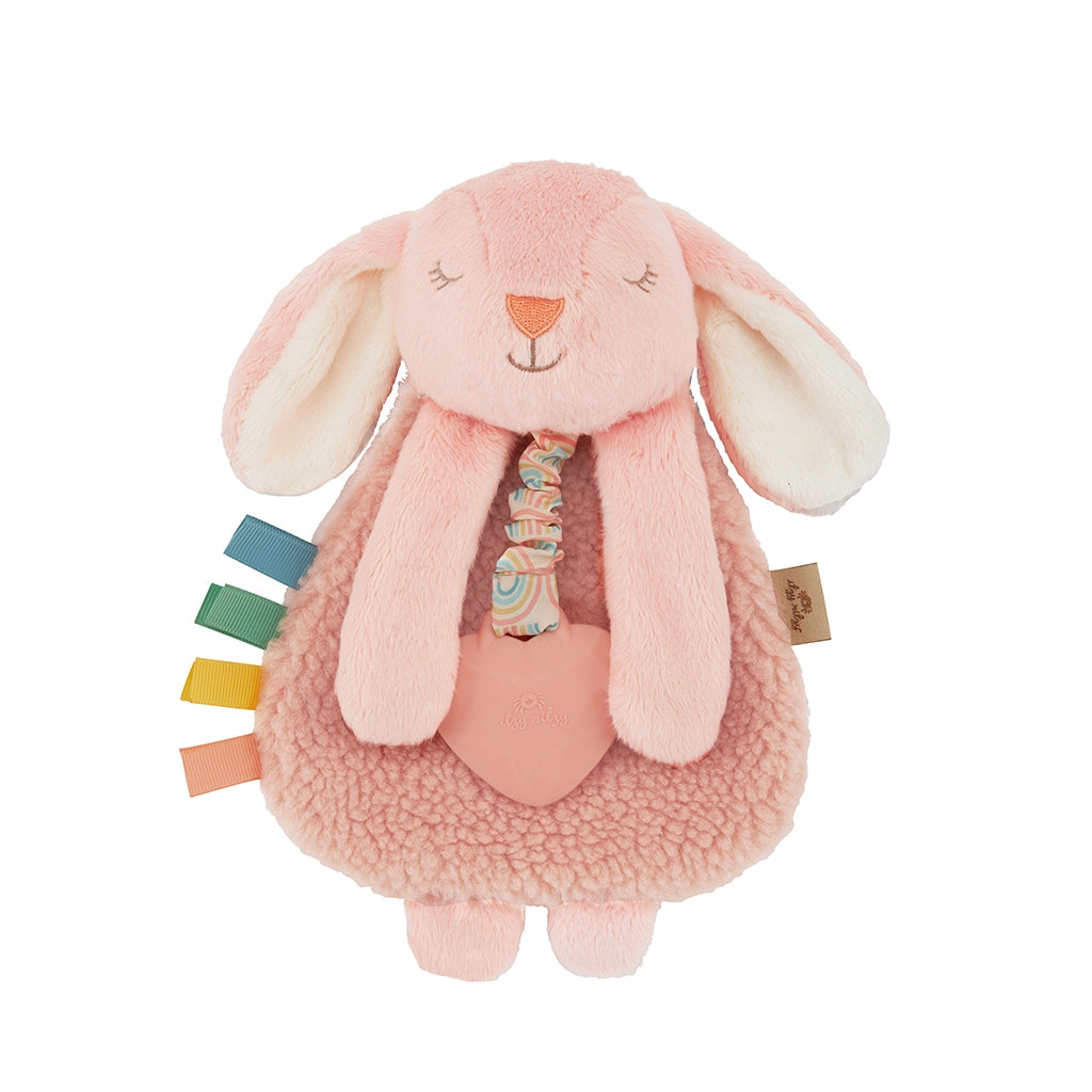 Itzy Friends Itzy Lovey Plush with Silicone Teether Toy: Ana the Bunny