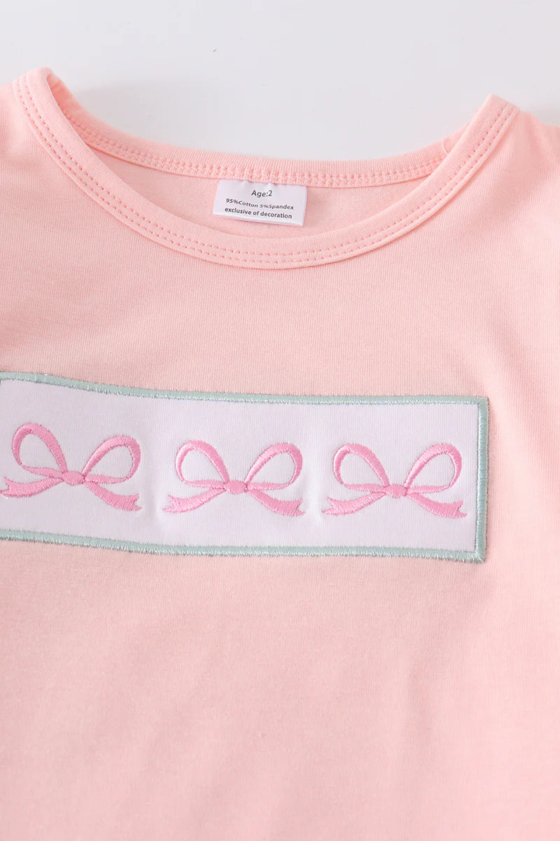 Pink Bowknot Embroidery Set