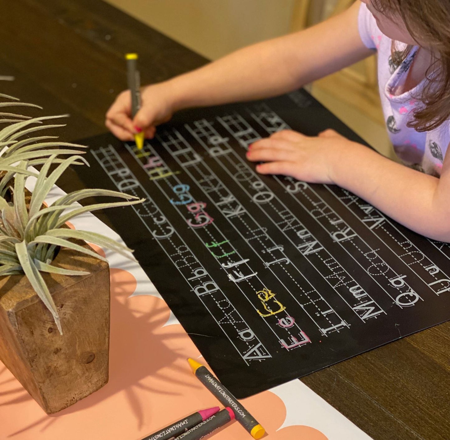 Chalkboard Letters Practice Placemat