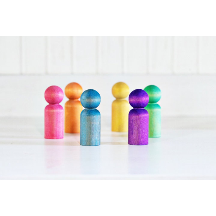 Montessori Men - Rainbow Peg Dolls