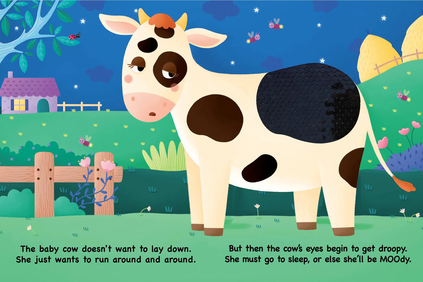 It's Pasture Bedtime- Sensory Storybook with 2-Way Sequins