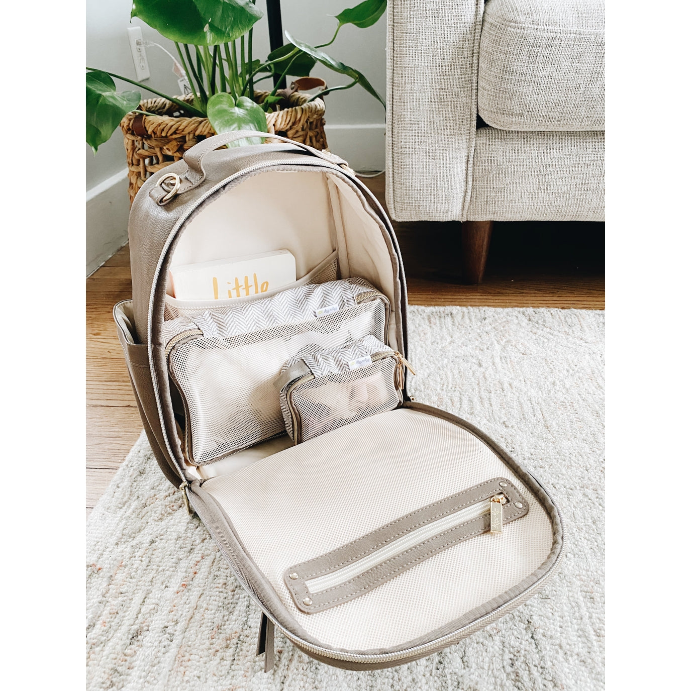Itzy Ritzy Taupe Itzy Mini™ Diaper Bag Backpack