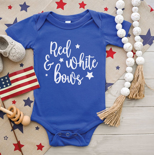 Red White & Bows Onsie