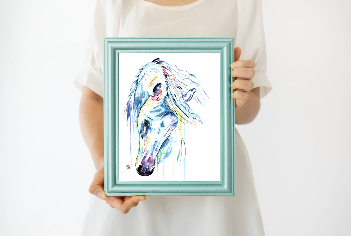 Blue Horse Print